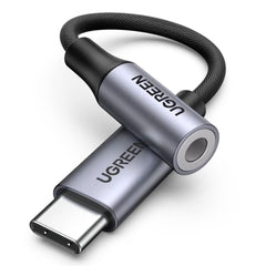 A Photo Of UGreen Braided USB-C to 3.5mm Headphone Adapter | High-Quality Type-C to Audio Jack Converter