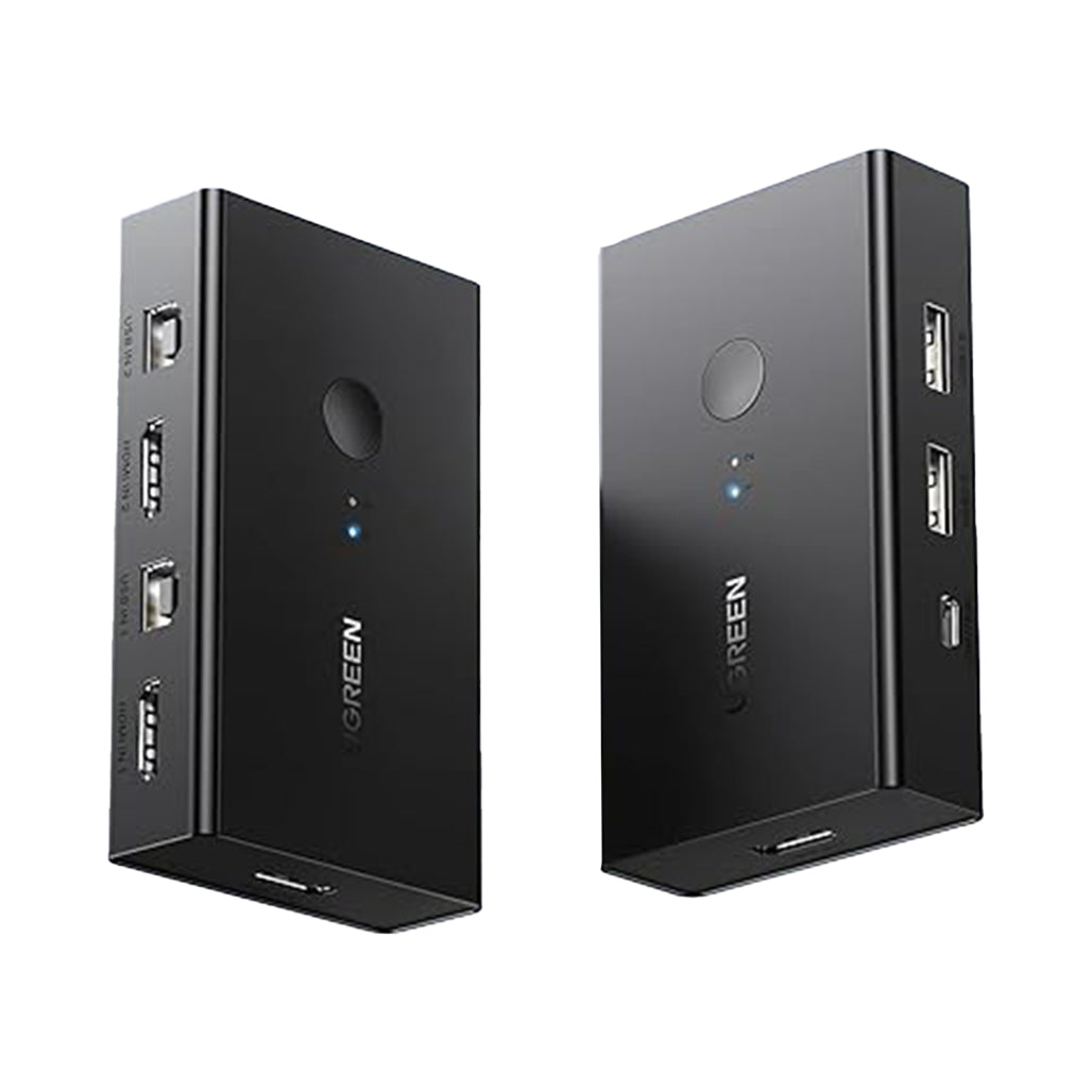 A Photo Of UGreen HDMI KVM Switch 2-in-1 Out | 4K@60Hz with 4 USB Ports | Control 2 Computers with 1 Monitor