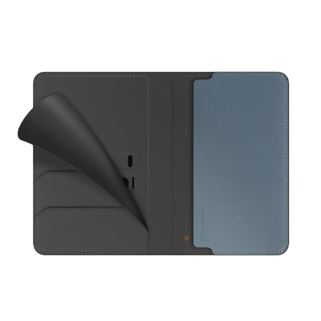 A Photo Of UNIQ Belmont Vegan Leather Passport Holder with Apple Find My Tracker & RFID Protection