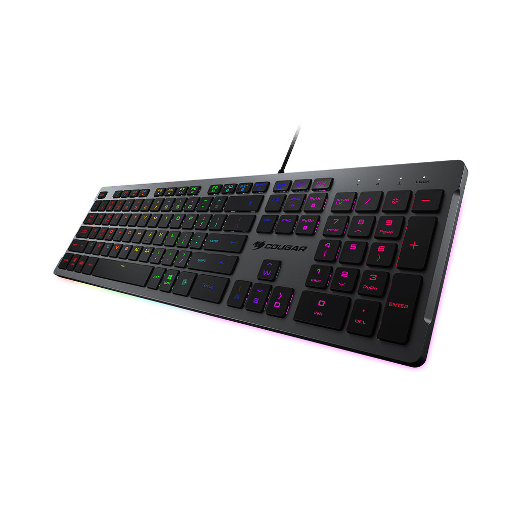 A Photo Of COUGAR VANTAR S RGB Scissor-Switch Gaming Keyboard – Ultra-Slim, Anti-Ghosting, and Adjustable Stand