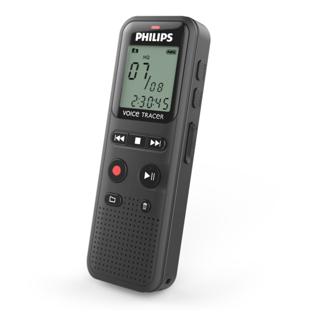 A Photo Of Philips VoiceTracer DVT1160 Digital Voice Recorder - 8GB, Voice-Activated Recording, One-Touch Operation
