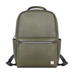 A Photo Of WIWU Osun Mini - PU Leather Backpack Green – Water-Resistant, Lightweight, Multi-Compartment Bag
