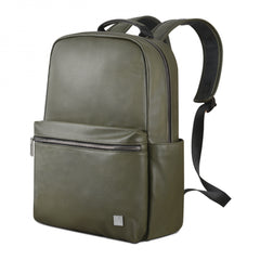 A Photo Of WIWU Osun Mini - PU Leather Backpack Green – Water-Resistant, Lightweight, Multi-Compartment Bag