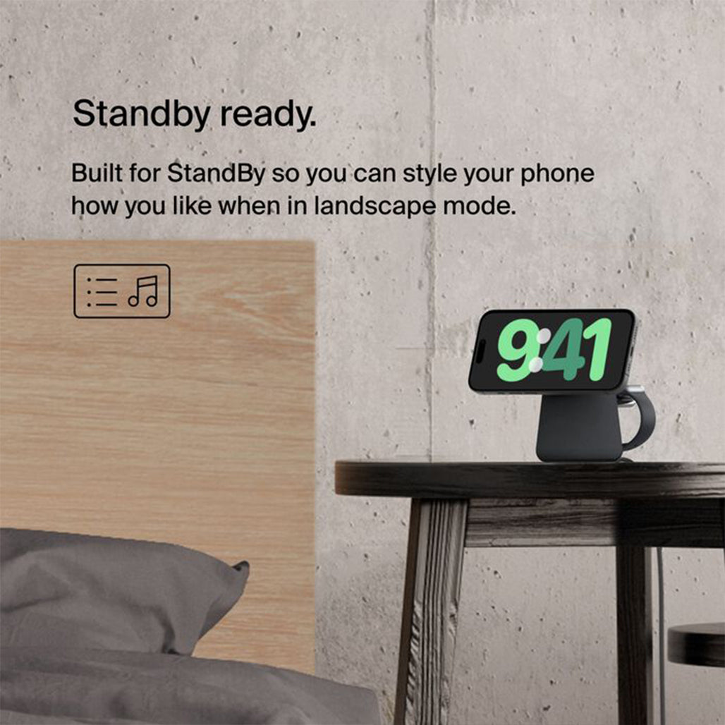 A Photo Of Belkin BoostCharge Pro 2-in-1 MagSafe Wireless Charging Dock – 15W Fast Charger for iPhone, Apple Watch & AirPods