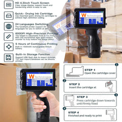 A Photo Of W Tech Handheld Inkjet Printer 12.7/25.4mm