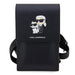 A Small Photo Of Karl Lagerfeld Saffiano Karl&Choupette Universal Phone Pouch with Strap – Designer Bag with Card Slots for Everyday Use's Color Variant