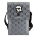 A Small Photo Of Karl Lagerfeld Monogram Ikonik Wallet Phone Bag – Black ECO Leather Crossbody Purse for Phone, Cards & Essentials's Color Variant