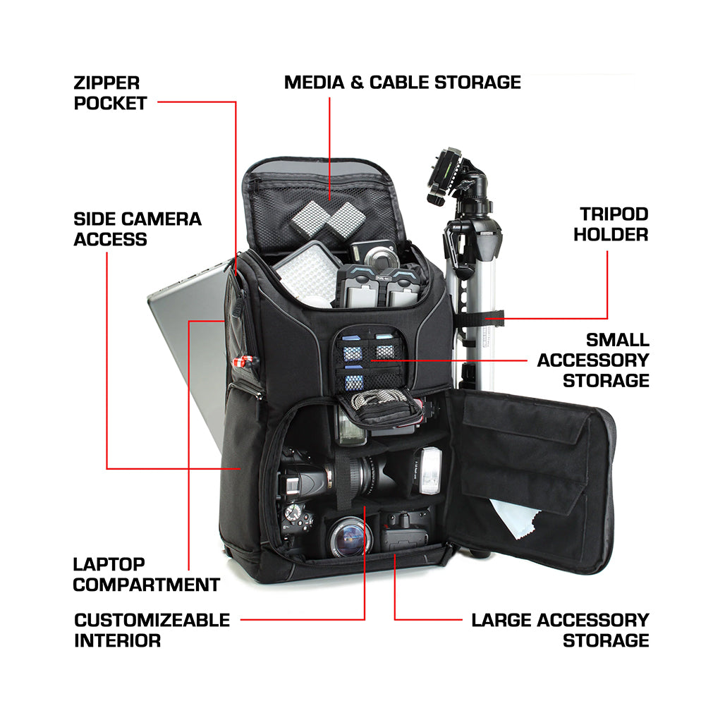 A Photo Of USA Gear Digital SLR Camera Backpack S17
