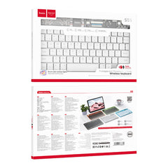 A Photo Of Hoco S55 Transparent Discovery Edition Wireless Keyboard - Space White