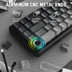 A Photo Of ATTACK SHARK X66 Wireless Mechanical Keyboard 60% RGB -Gradient Black
