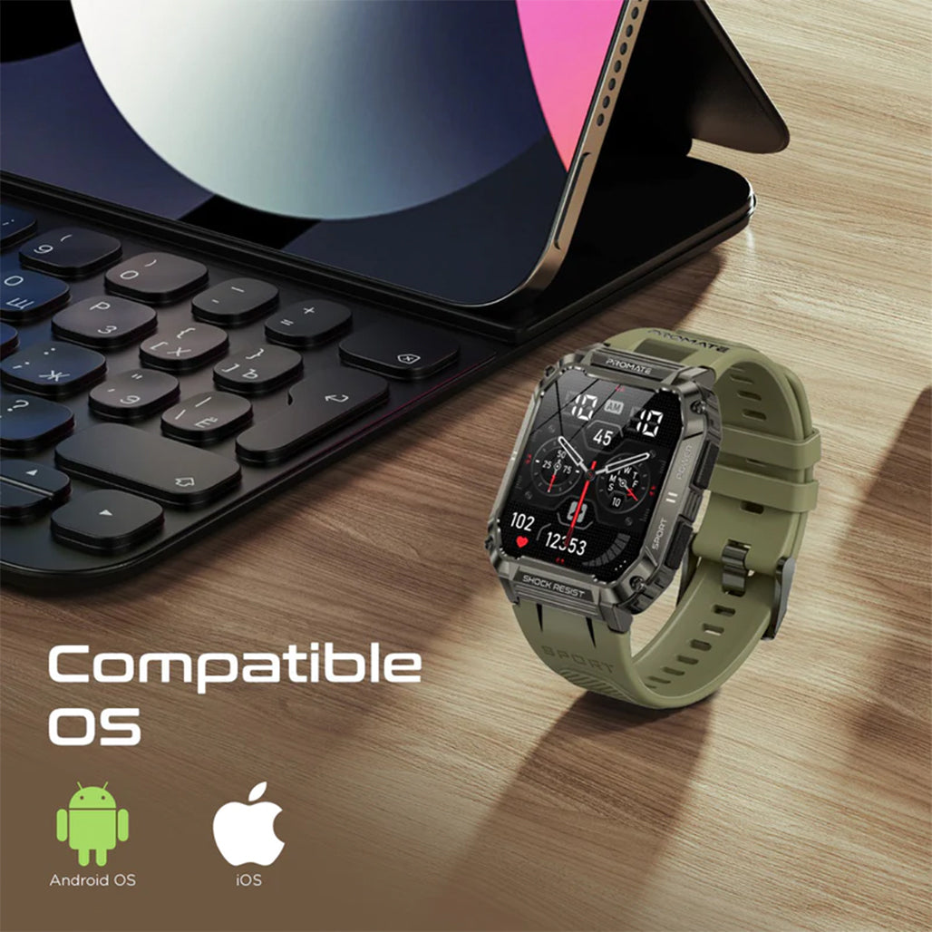 A Photo Of Promate XWatch-S19 Smartwatch with Wireless BT Calling - Green