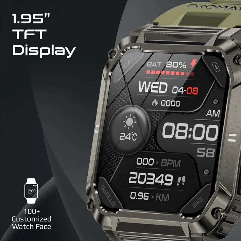 A Photo Of Promate XWatch-S19 Smartwatch with Wireless BT Calling - Green