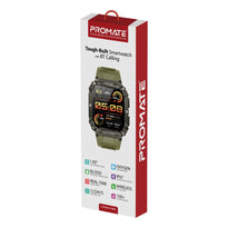 Promate XWatch-S19 Smartwatch with Wireless BT Calling - Green