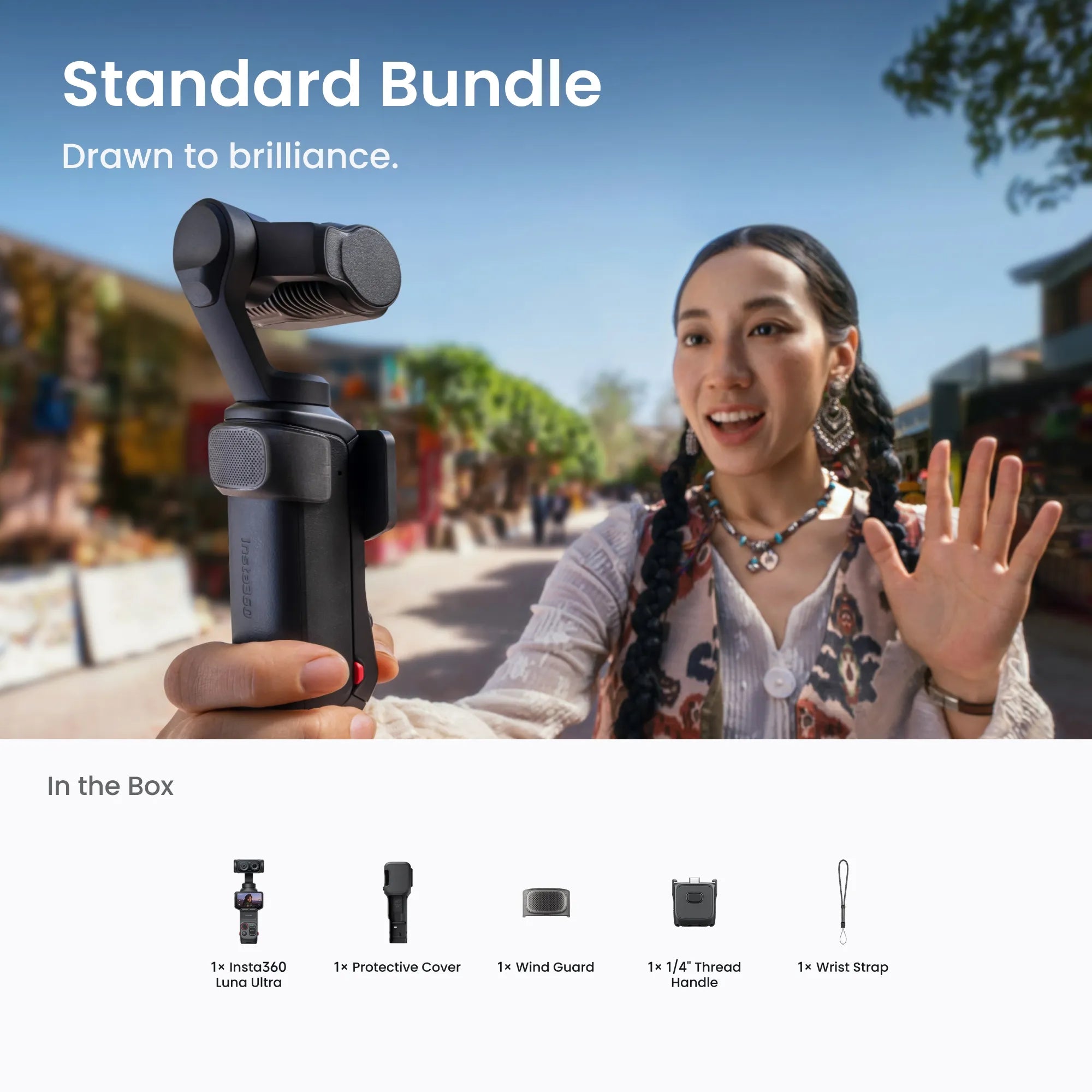 A Photo Of Insta360 Luna Ultra Dual-Lens 8K Gimbal Camera