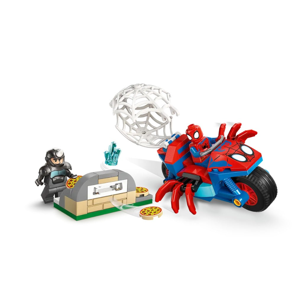 A Photo Of LEGO Marvel Spidey on his Motorcycle vs. Rhino 61 Pieces - 11206