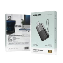 Green Lion Aluminum Alloy Shell Type C to HDMI Adapter - Black