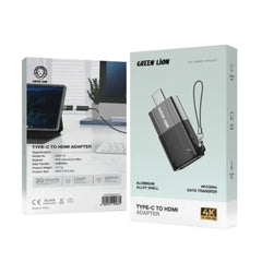 A Photo Of Green Lion Aluminum Alloy Shell Type C to HDMI Adapter - Black