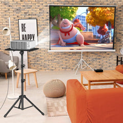 A Photo Of Projector Stand Tripod & Laptop Floor Stand with Height Adjustable Metal Tray