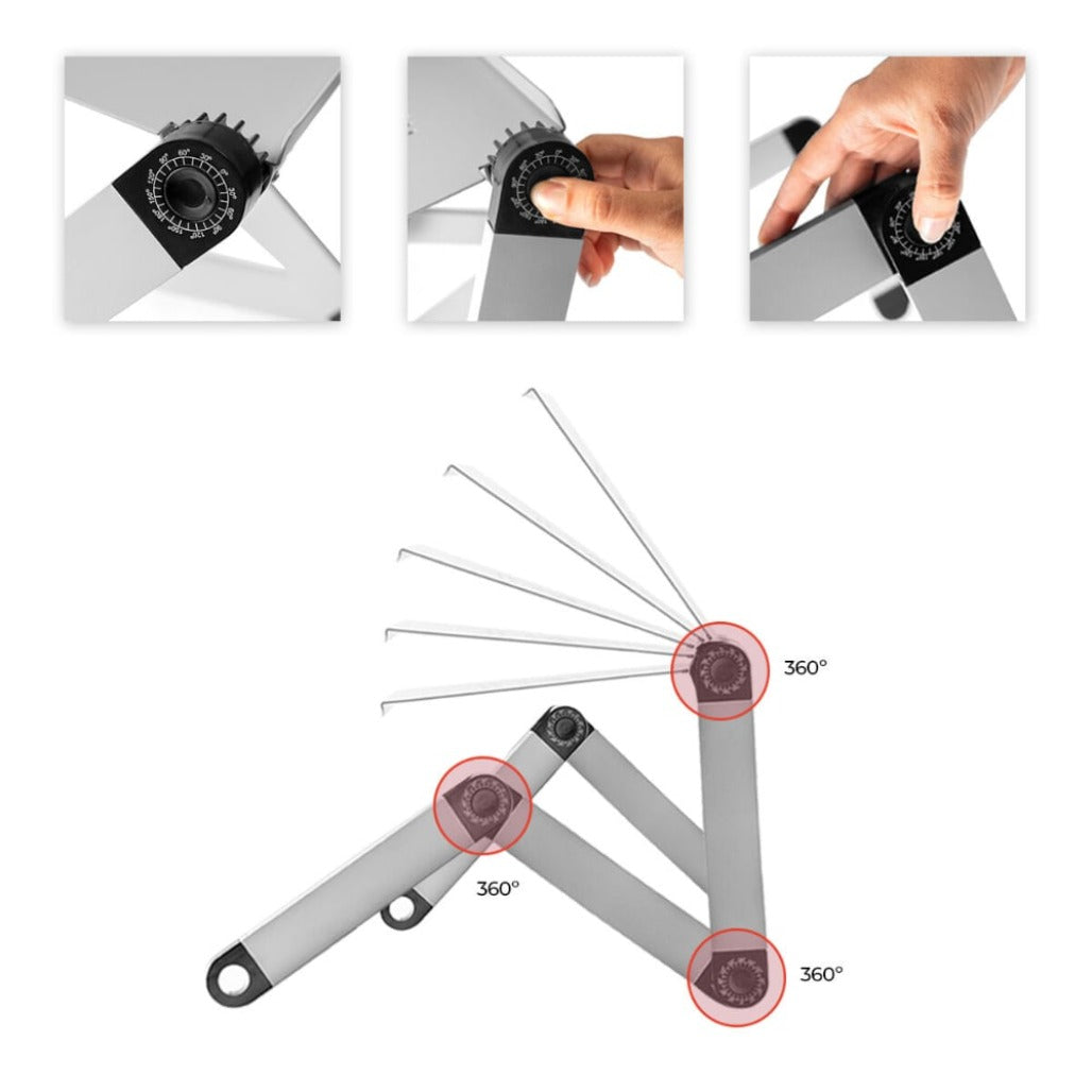 A Photo Of InnovaGoods Adjustable Multi-position Laptop Table Omnible - V0103206