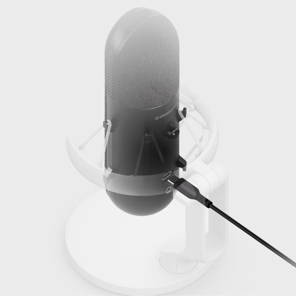A Photo Of SteelSeries Alias USB-C Condenser Gaming Microphone with Sonar Software