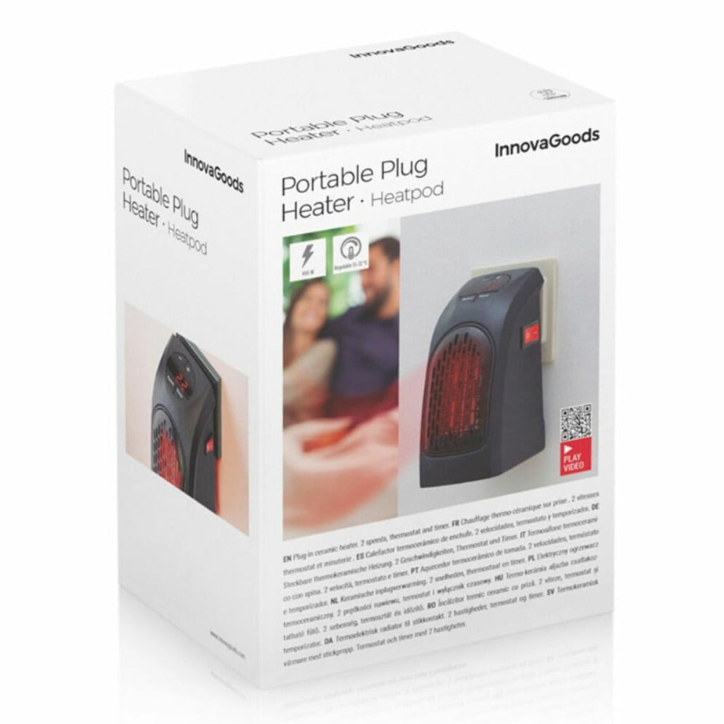 A Photo Of InnovaGoods Portable Mini Plug Heater Heatpod - V0103827
