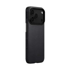 A Photo Of Pitaka 600D Black/Grey (Twill) (PitaTap™)  iPhone 17 Pro Max Ultra-Slim Case