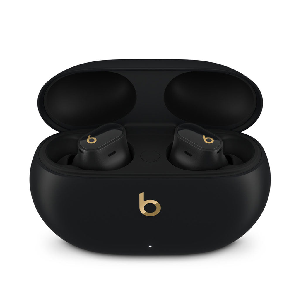 A Photo Of Beats Studio Buds+ - True Wireless Noise Cancelling Earbuds with 36-Hour Battery Life | Black/Gold