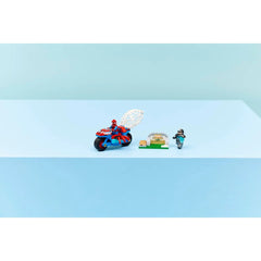 A Photo Of LEGO Marvel Spidey on his Motorcycle vs. Rhino 61 Pieces - 11206