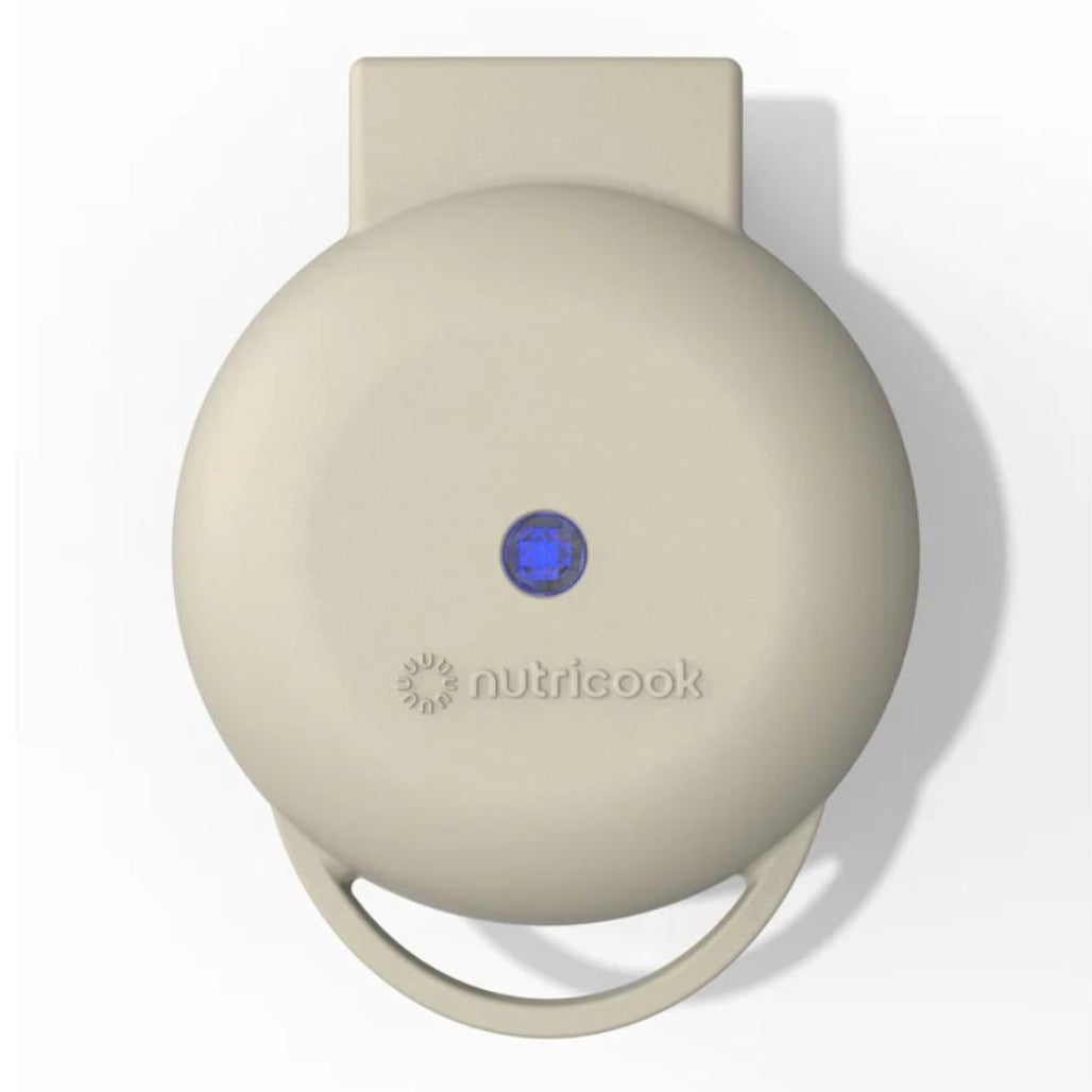 A Photo Of Nutricook Mini Waffle Maker 350-400W, Healthy Ceramic Coating, Quick Heat - Beige - NC-WM100BG