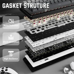 A Photo Of Attack Shark X66 Wireless Mechanical Gaming Keyboard