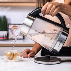 A Photo Of Nutricook Electric Glass Kettle - 1.7L, Double-Wall, Heavy-Duty Design, Elite Durability - NC-GK100