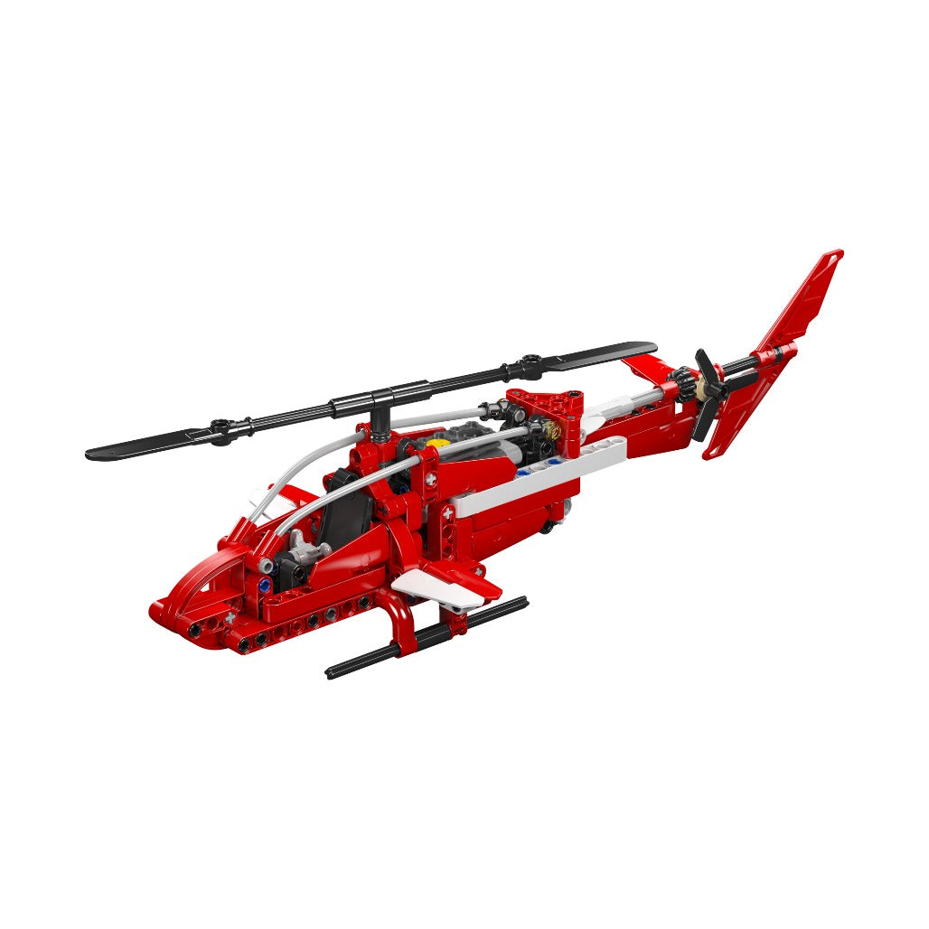 A Photo Of Mould King Rescue Helicopter Building Toy Set - 266 Pieces - 24022