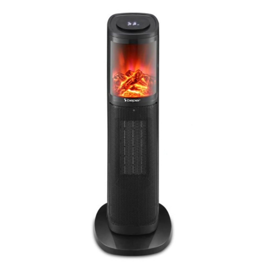 A Photo Of Beper Ptc Tower Fan Heater Led Flame - P203TER010