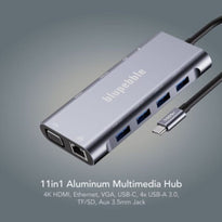 Blupebble C11 Multi Hub - BP-C11MULTIHUB11IN1-GY-SD26-J