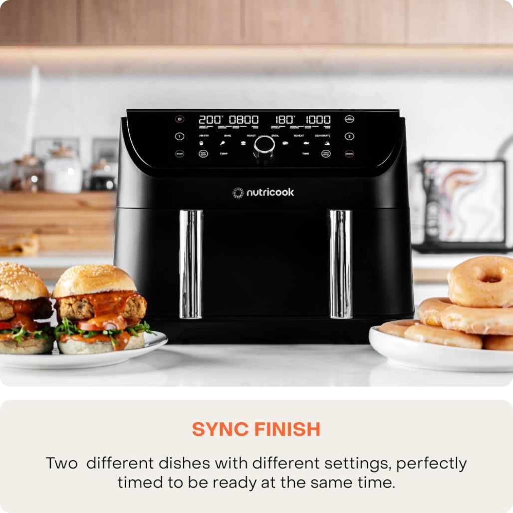 A Photo Of Nutricook Air Fryer Duo 2 Flexzone 8.5L - NC-AFD285