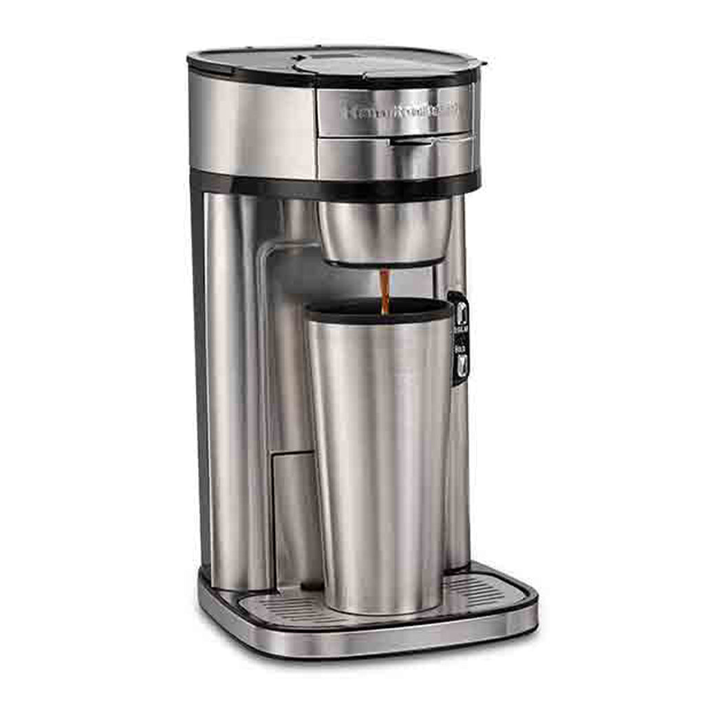 A Photo Of Hamilton Beach Single Serve Coffee Maker 410ml – Pod-Free Coffee Machine with Built-In Scoop Filter ; Auto Shutoff
