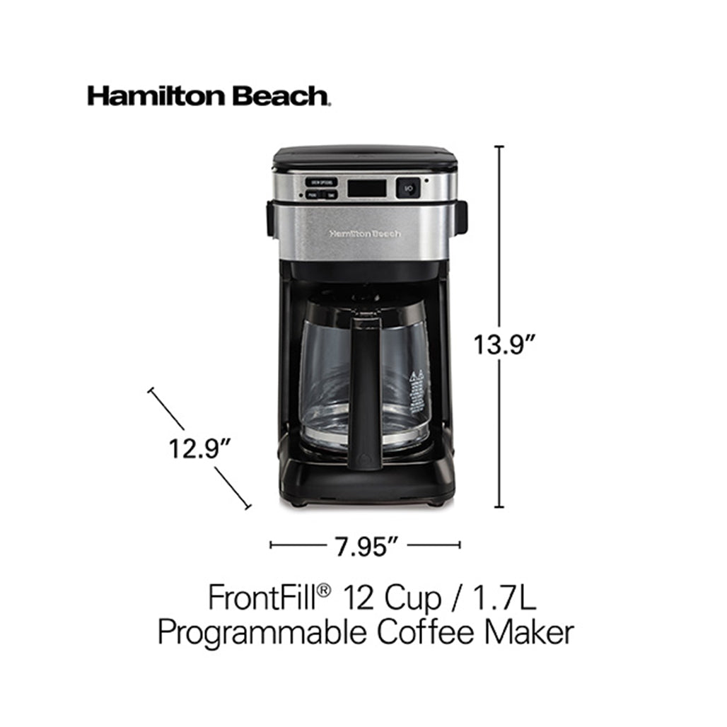 A Photo Of Hamilton Beach FrontFill™ 12 Cup Programmable Coffee Maker with Auto Shutoff