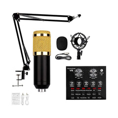A Photo Of TikTok Mixer + Microphone Bundle - Professional Condenser Microphone Set with Shock Mount