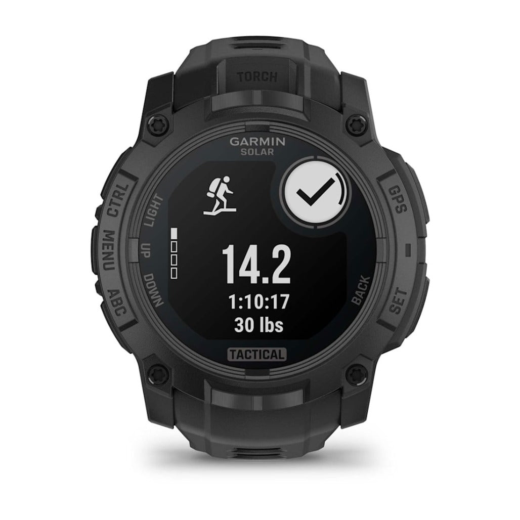 A Photo Of Garmin Instinct 3 - 50 mm - Solar - Tactical Edition Black with Black Band