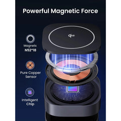 A Photo Of Ugreen 35316 MagFlow 2-in-1 Wireless Charger (Qi2 15W, MagSafe Compatible, Foldable)
