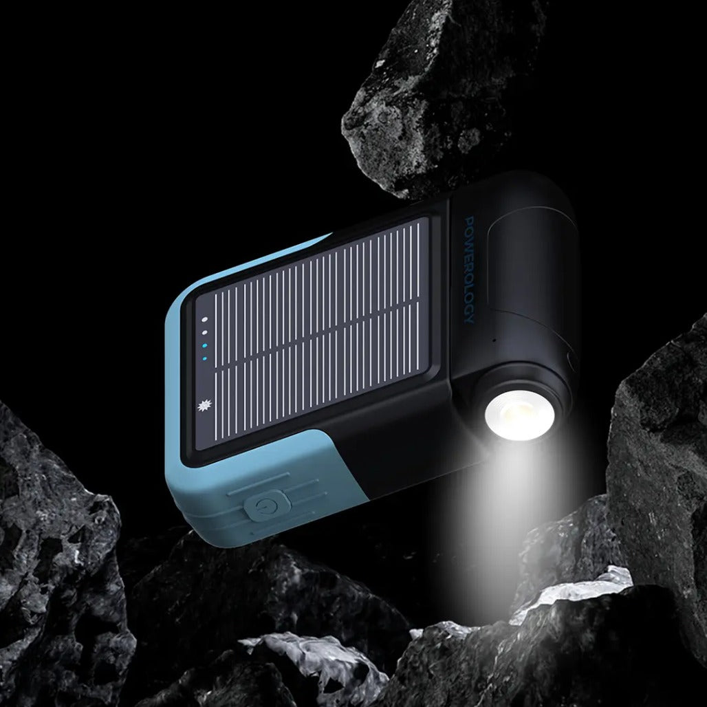 A Photo Of Powerology Sante 10000mAh Solar Power Bank - PPBDS05BK