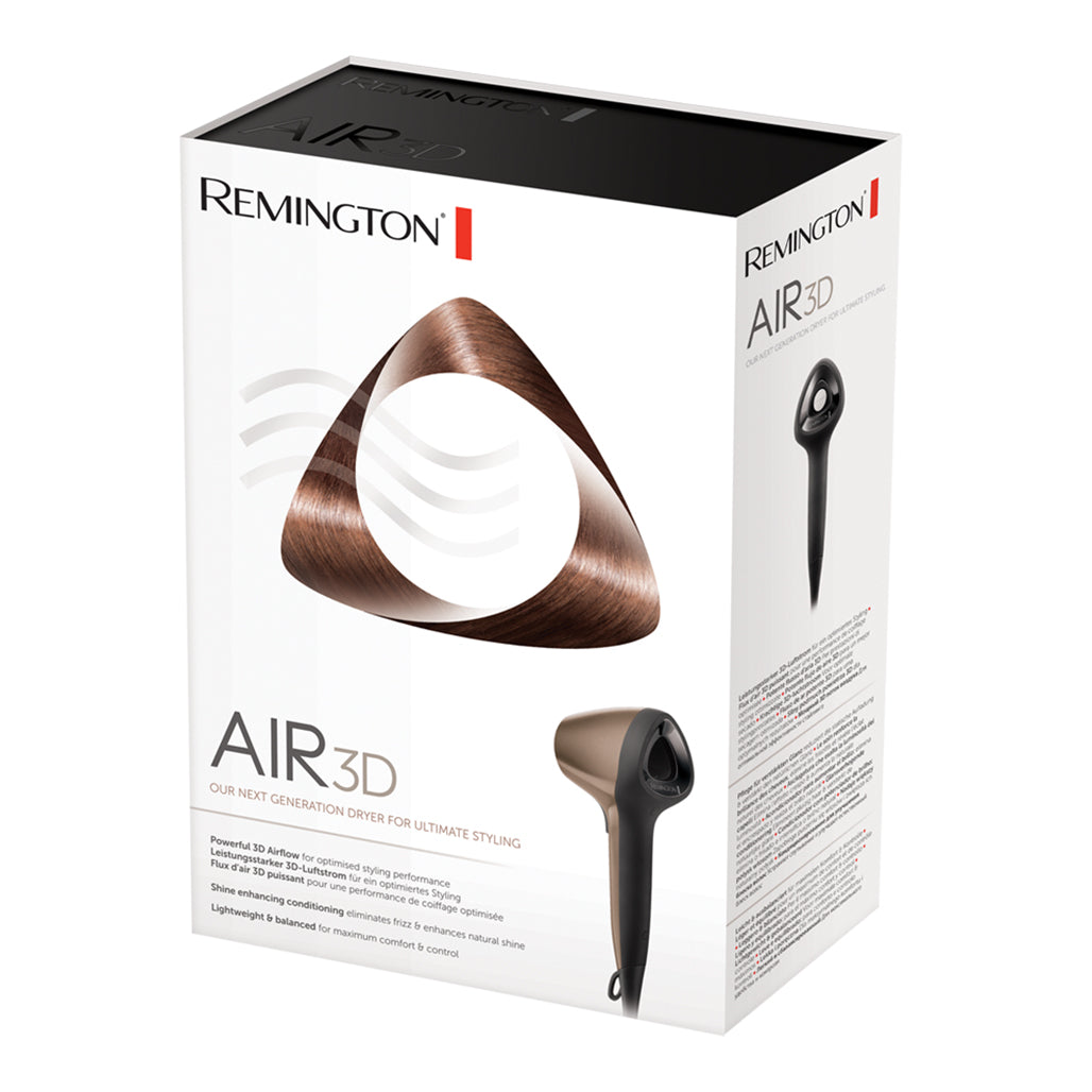 A Photo Of Remington AIR3D Hair Dryer Bronze