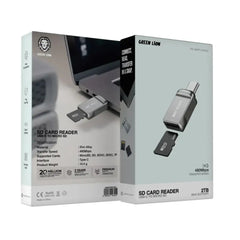 A Photo Of Green Lion SD Card Reader USB-C to Micro SD - Silver