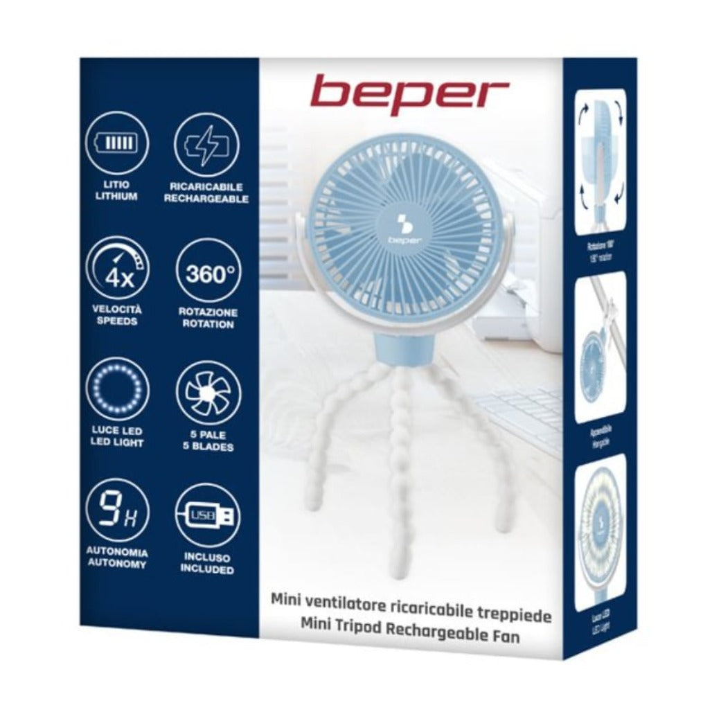 A Photo Of Beper Mini Rechargeable Tripod Fan - P206VEN430