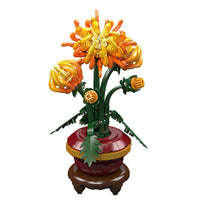 Mould King Chrysanthemum Potted Plant Building Toy Set - 417 Pieces - 24118