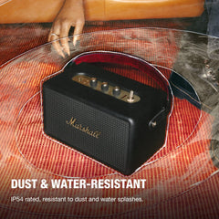 A Photo Of Marshall Kilburn III Portable Bluetooth Speaker - Black & Brass