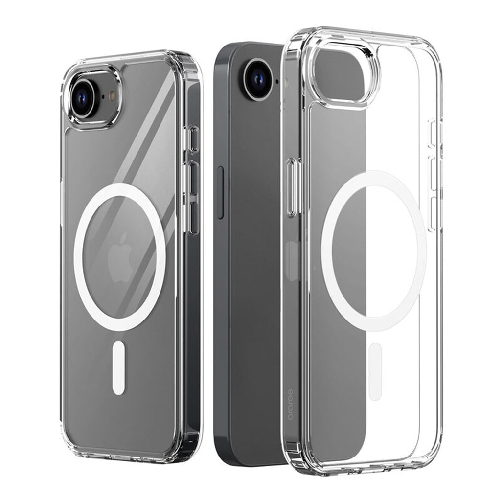A Photo Of ARAREE Duple M Clear MagSafe Case for iPhone 16e – Durable, Shockproof & UV-Coated for Long-Lasting Clarity