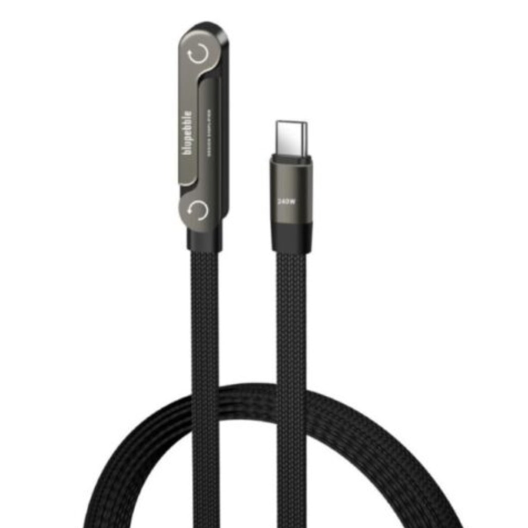 A Photo Of Blupebble POWERFLOW PD 240W USB-C to USB-C Flat Braided Cable