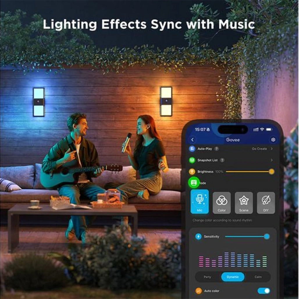 A Photo Of Govee Smart Outdoor Wall Light - H7078