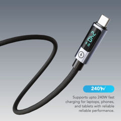 A Photo Of Blupebble PowerFlow 2 PD 240W USB-C to USB-C - 1.2m